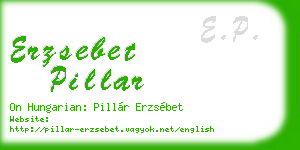 erzsebet pillar business card