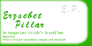 erzsebet pillar business card